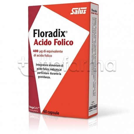 Salus Floradix Acido Folico Integratore con Acido Folico 60 Capsule Singole Salus Floradix Acido Folico Integratore con Acido Folico 60 Capsule Singole