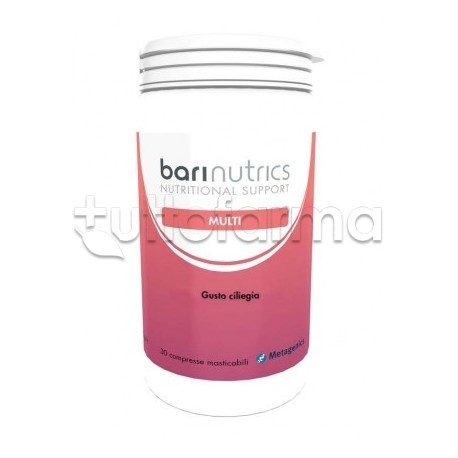 Metagenics Barinutrics Multi Integratore con Vitamine e Minerali Gusto Ciliegia 30 Compresse Masticabili Metagenics Barinutrics Multi Integratore con Vitamine e Minerali Gusto Ciliegia 30 Compresse Masticabili