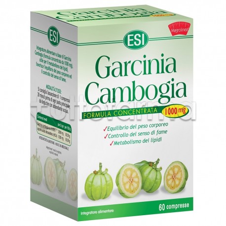 Esi Garcinia Cambogia 1000mg Integratore per Controllo del Peso 60 Compresse Esi Garcinia Cambogia 1000mg Integratore per Controllo del Peso 60 Compresse