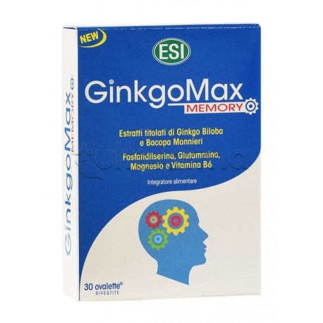 Esi Ginkgomax Memory Integratore per Memoria e Concentrazione 30 Ovalette Esi Ginkgomax Memory Integratore per Memoria e Concentrazione 30 Ovalette