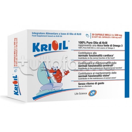 Krioil Integratore con Olio di Krill 30 Capsule Krioil Integratore con Olio di Krill 30 Capsule