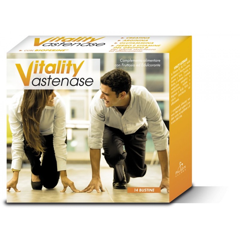 Vitality Astenase Tonico Energetico per Stanchezza 14 Bustine Gusto Agrumi