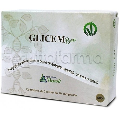 Alchimia Benoit Glicem Ben Integratore per Metabolismo dei Lipidi 60 Compresse Alchimia Benoit Glicem Ben Integratore per Metabolismo dei Lipidi 60 Compresse