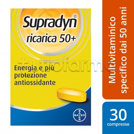 Supradyn Ricarica 50+ Integratore Vitamine e Minerali 30 Compresse