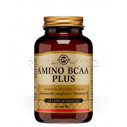 Solgar Amino BCAA Plus Integratore con Aminoacidi per Sportivi 50 Capsule