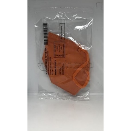 Mascherina Respiratoria Filtrante FFP2 Colorata Arancione 1 Mascherina