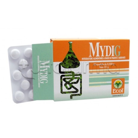confezione Mydig Integratore per Bruciore di Stomaco 50 Tavolette confezione Mydig Integratore per Bruciore di Stomaco 50 Tavolette
