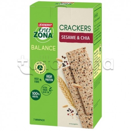 Enervit Enerzona Crackers Gusto Sesamo e Semi di Chia 7 Minipack
