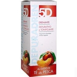 5D Depuradren Integratore Alimentare Drenante Tonificante Gusto Tè alla Pesca 500 ml