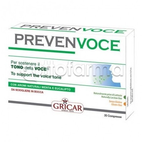 Prevenvoce Integratore per il Tono della Voce 30 Tavolette Prevenvoce Integratore per il Tono della Voce 30 Tavolette