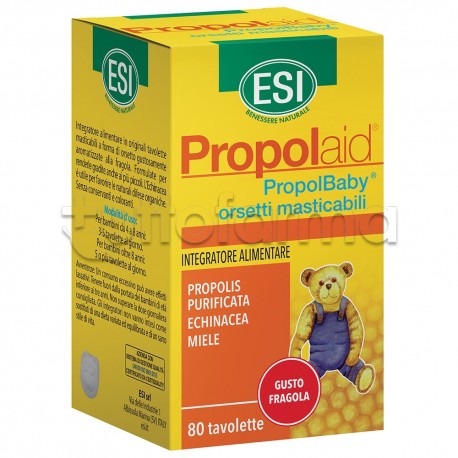Esi Propolaid Orsetti Junior Integratore con Propoli 80 Orsetti Esi Propolaid Orsetti Junior Integratore con Propoli 80 Orsetti