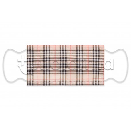Mascherina Chirurgica per Adulti a Triplo Strato Tartan- Confezione 10 Pezzi - 40 Centesimi a Mascherina