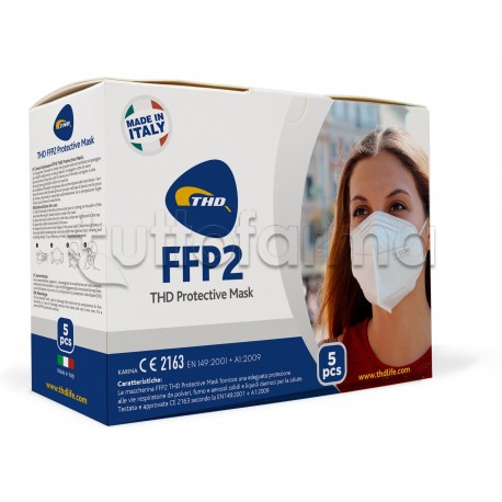 Mascherina Respiratoria Filtrante FFP2 Produzione Italiana Certificata CE 5 Mascherine