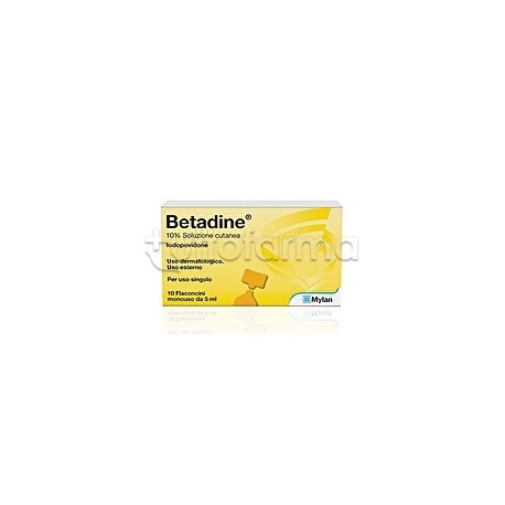 Betadine Soluzione Cutanea 10% Disinfettante 10 Flaconcini 5ml