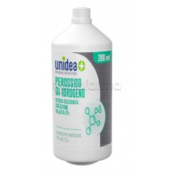Unidea Acqua Ossigenata 10 Volumi 3% per Medicazioni 200ml