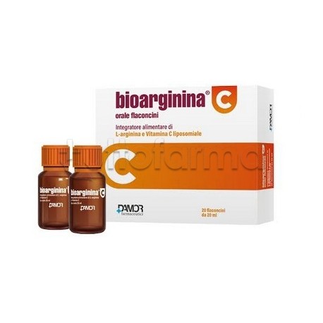Bioarginina C Orale Integratore con Vitamina C 20 Flaconcini