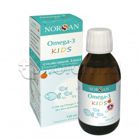 Norsan Omega 3 Kids Olio di Pesce Liquido con Merluzzo 150ml