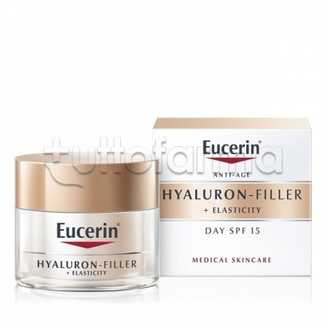 Eucerin Hyaluron Filler Elasticity Crema Giorno Viso Antirughe e Anti-età Protezione Spf15 50ml
