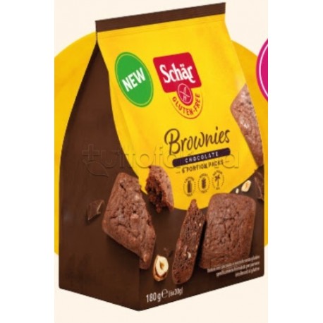 Schar Brownies al Cioccolato Senza Glutine 6 Monoporzioni da 30g Schar Brownies al Cioccolato Senza Glutine 6 Monoporzioni da 30g