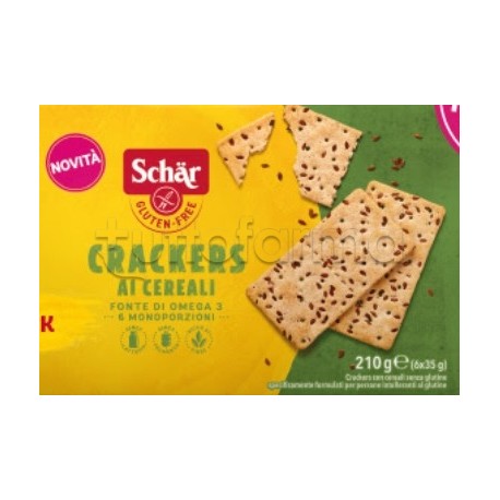 Schar Crackers ai Cereali Senza Glutine 6 Monoporzioni da 35g