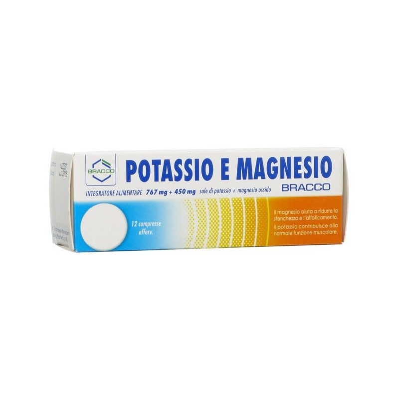 Bracco Potassio + Magnesio Integratore Energetico 12 Compresse Effervescenti