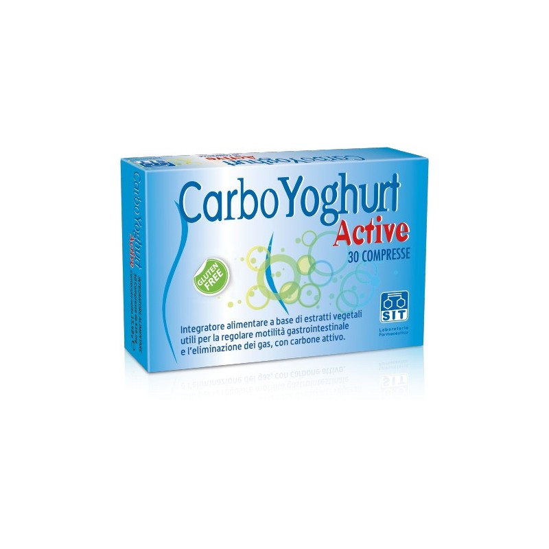Carboyoghurt Integratore Active Contro Gas Intestinale 30 Compresse 330 mg + 50 mg