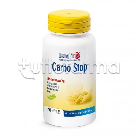 Longlife Carbo Stop Integratore per Metabolismo dei Carboidrati 60 Tavolette Longlife Carbo Stop Integratore per Metabolismo dei Carboidrati 60 Tavolette