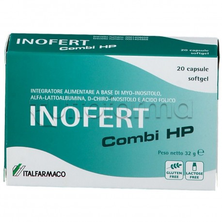 Inofert Combi HP Integratore per Funzionalità Ovarica 20 Capsule Molli