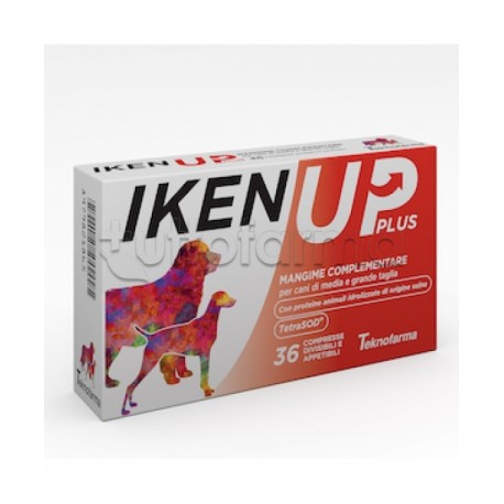 Iken Up Plus Integratore Energetico Veterinario per Cani e Gatti Tagla Grande 36 Compresse