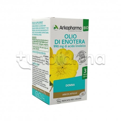 Arkocapsule Olio di Enotera Bio Integratore per la Pelle 60 Capsule Arkocapsule Olio di Enotera Bio Integratore per la Pelle 60 Capsule