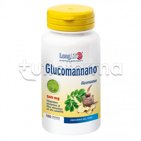 Longlife Glucomannano Integratore per Controllo del Peso 100 Capsule Longlife Glucomannano Integratore per Controllo del Peso 100 Capsule