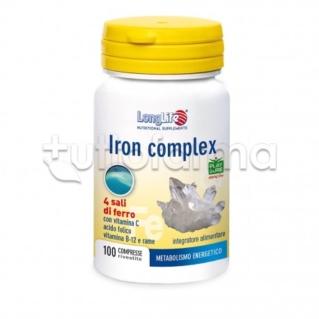 Longlife Iron Complex Integratore per Metabolismo Energetico 100 Compresse