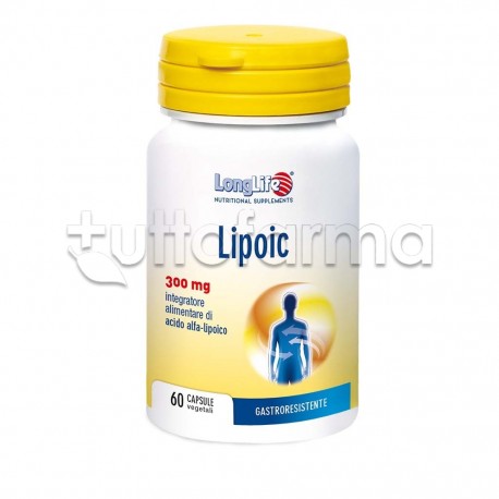 Longlife Lipoic 300mg Integratore Antiossidante 60 Capsule Longlife Lipoic 300mg Integratore Antiossidante 60 Capsule