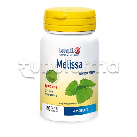 Longlife Melissa Integratore Rilassante 60 Capsule Longlife Melissa Integratore Rilassante 60 Capsule