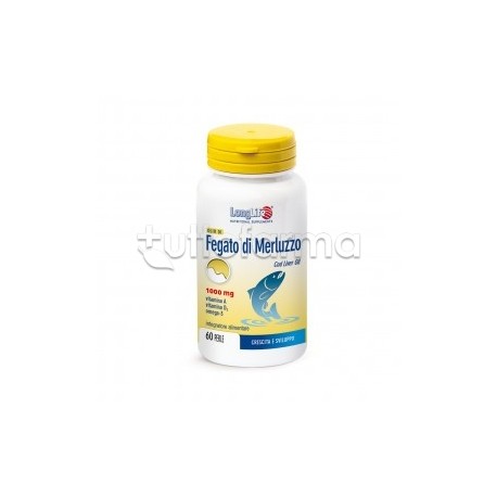Longlife Olio di Fegato di Merluzzo 1000mg Integratore con Omega 3 60 Perle Longlife Olio di Fegato di Merluzzo 1000mg Integratore con Omega 3 60 Perle