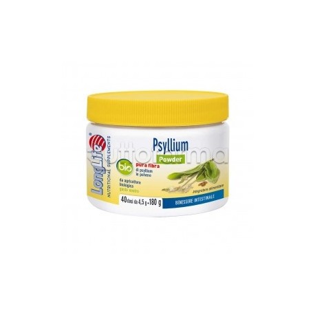 Longlife Psyllium Bio Powder Integratore per Benessere Intestinale 180g Longlife Psyllium Bio Powder Integratore per Benessere Intestinale 180g