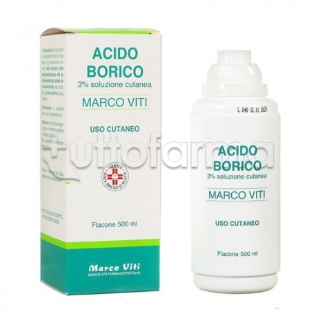 Acido Borico Marco Viti 3% 500 ml Acqua Borica