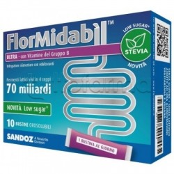 Sandoz FlorMidabil Ultra Integratore Flora Intestinale con Vitamina B 10 Bustine Sandoz FlorMidabil Ultra Integratore Flora Intestinale con Vitamina B 10 Bustine