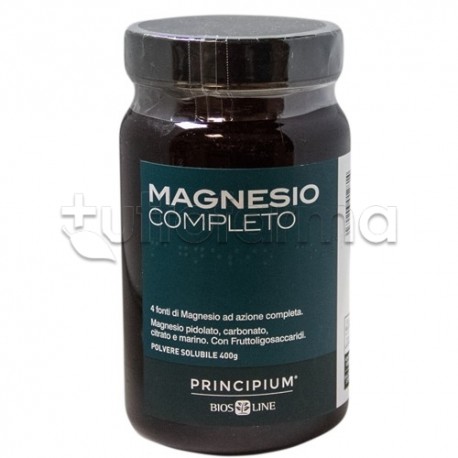 Bios Line Principium Magnesio Completo Integratore per Stanchezza Fisica e Mentale Polvere 400gr