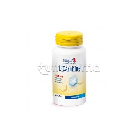 Longlife L-Carnitine Integratore per Metabolismo dei Lipidi 60 Capsule