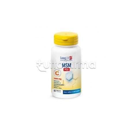 Longlife MSM Plus Integratore per Articolazioni, Pelle e Capelli 60 Tavolette