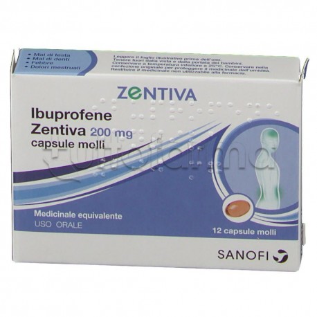 Ibuprofene Zentiva Antinfiammatorio 12 Capsule 200mg (Equivalente Moment)