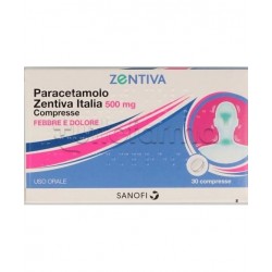Paracetamolo Zentiva 30 Compresse 500mg per Febbre e Dolore (Equivalente Tachipirina 500)