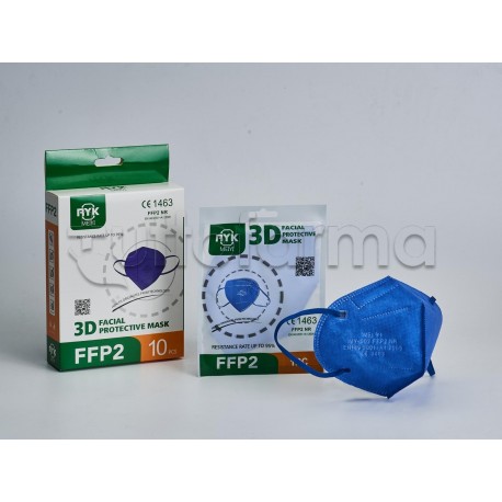 Mascherina Respiratoria Filtrante FFP2 Ryk Blu Certificata CE 1 Mascherina