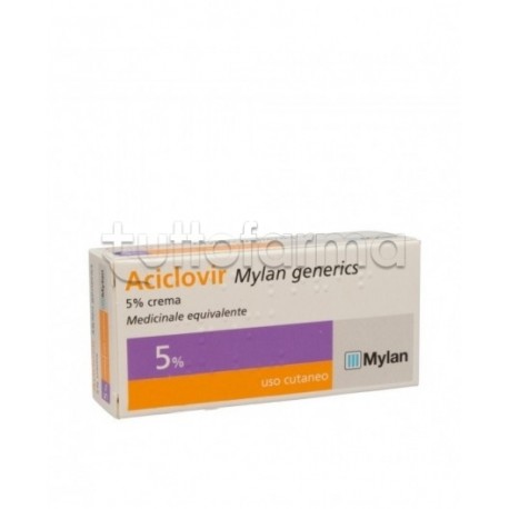 Aciclovir Mylan Generics Crema 3 Grammi 5% per Herpes