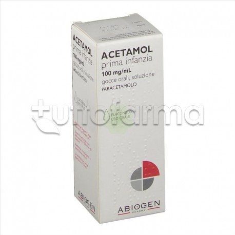 Acetamol Prima Infanzia Gocce Paracetamolo 100 mg