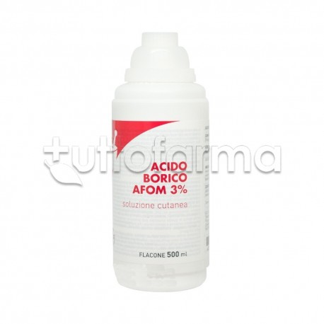 Acido Borico Afom 3% 500 ml Acqua Borica
