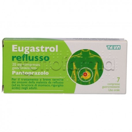 Eugastrol Reflusso 7 Compresse 20 Mg Gastroprotettore per Acidità di Stomaco e Reflusso Eugastrol Reflusso 7 Compresse 20 Mg Gastroprotettore per Acidità di Stomaco e Reflusso
