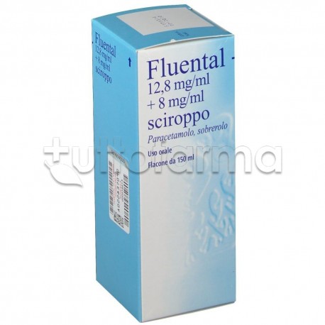 Fluental Sciroppo 150 ml 12,8 + 8 mg/ml per Febbre e Catarro