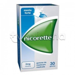 Nicorette 30 Gomme Masticabili 2 mg Nicotina Menta per Disassuefazione da Sigarette